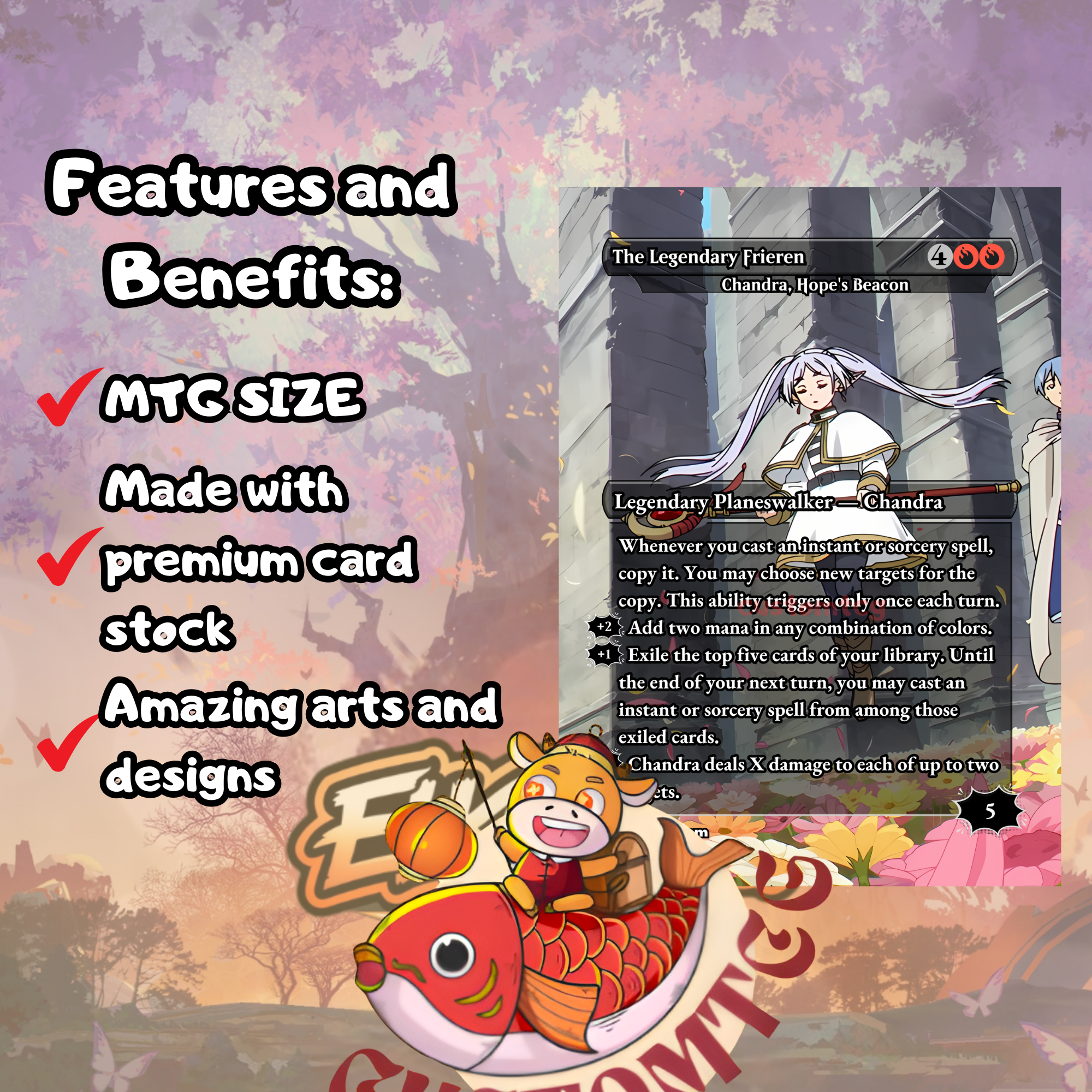 Frieren Custom Commander Deck — 100 Cards + Tokens | Anime-Themed | Free Shipping