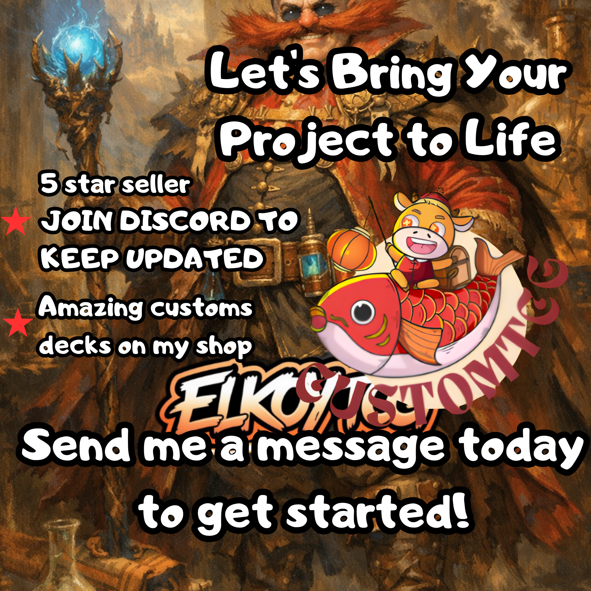 Dr. Eggman Custom Commander Deck – 100 Cards + Tokens | Artifact Villains | Fantasy Art | Unique Card Designs