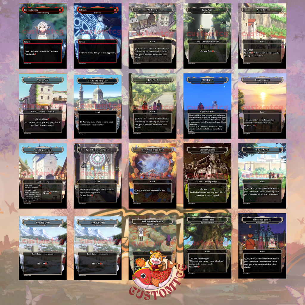 Frieren Custom Commander Deck — 100 Cards + Tokens | Anime-Themed | Free Shipping